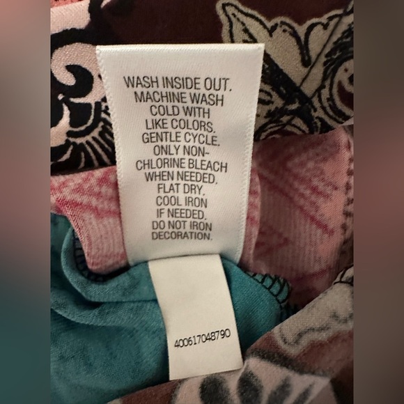 Dana Buchman Bohemian Jacquard Mandarin Collar Blouse - Picture 8 of 9